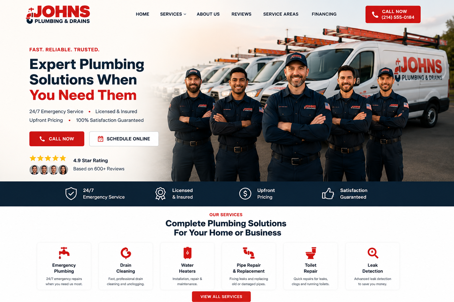 plumber web design