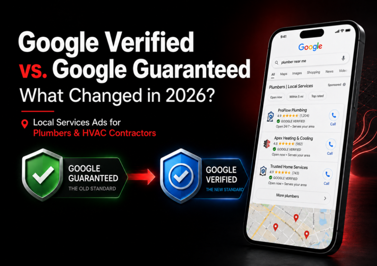 Google Verified vs Google Guaranteed comparison for plumbers and HVAC contractors in 2026